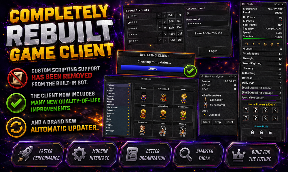 Completely Rebuilt Game Client screenshot